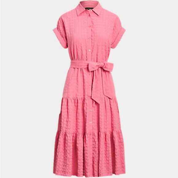 Ralph Lauren Black Label Dresses & Skirts - NWT Lauren By Ralph Lauren Petite Gingham Cotton Dress Pink OP